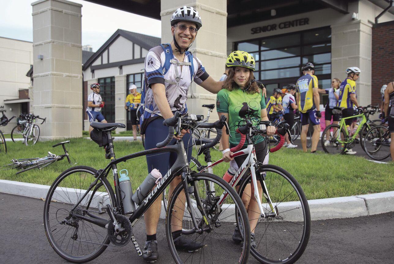 Riders prepare for 2022 Steeple Chase Bike Tour event. Paula Shepard